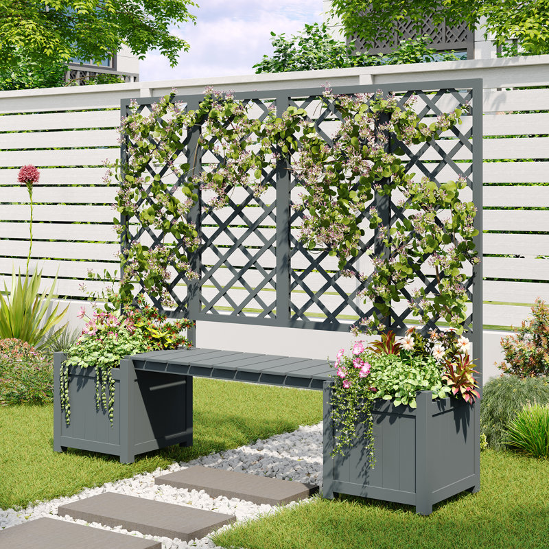 Wood Planter Box, Grey