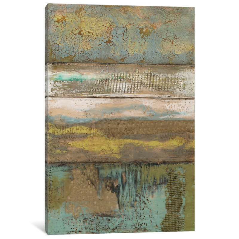 « segmented textures ii », impression sur toile, H 26 po x l 18 po x P 1,5 po, Toile tendue, Pas de tapis