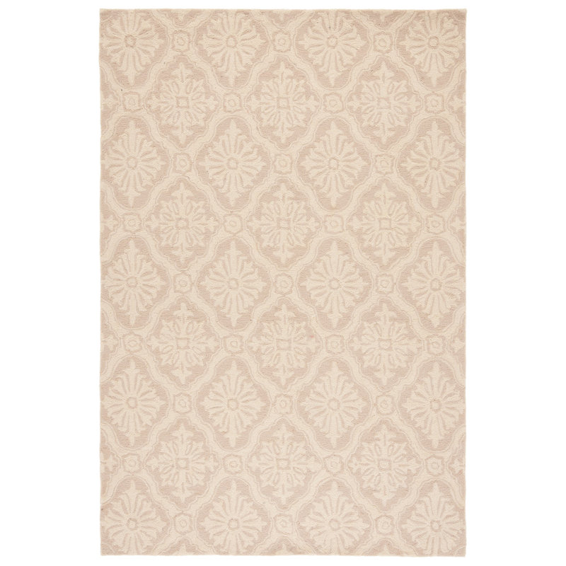 Tapis crème crocheté à la main Taran, Rectangle 2 pi x 3 pi