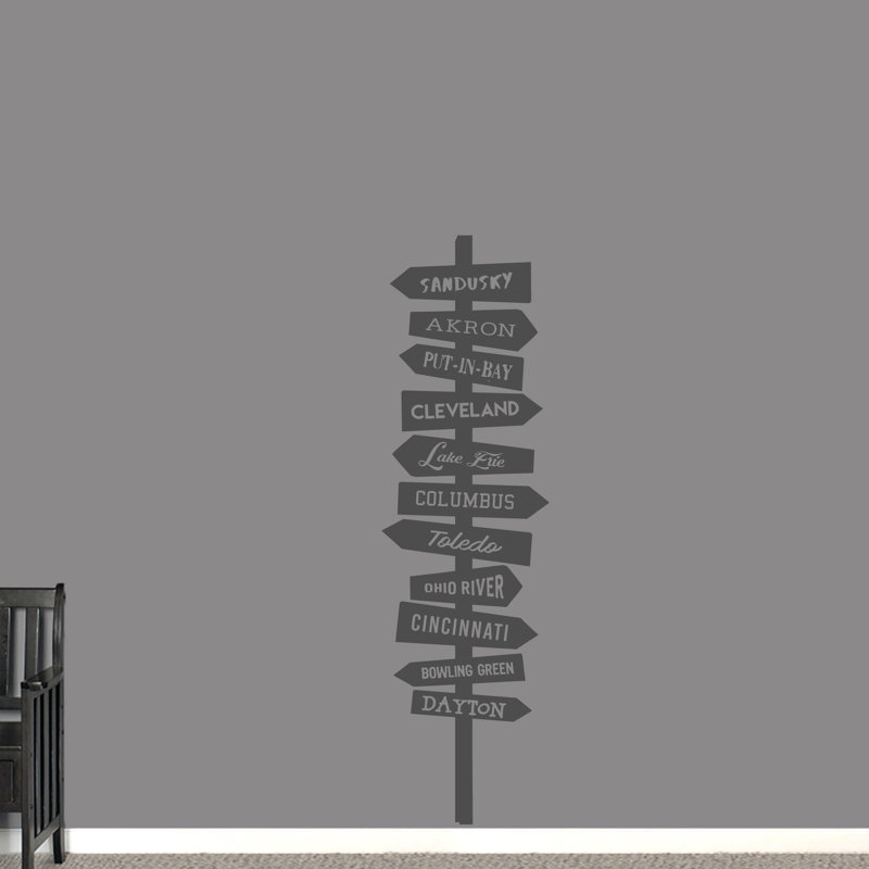 Décalcomanie murale points chauds ohio, Gris foncé