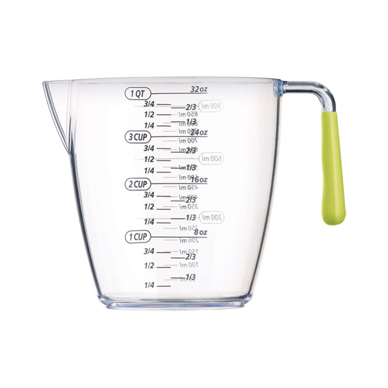 Colourworks 3 Piece Green Acrylic Measuring Jug Set