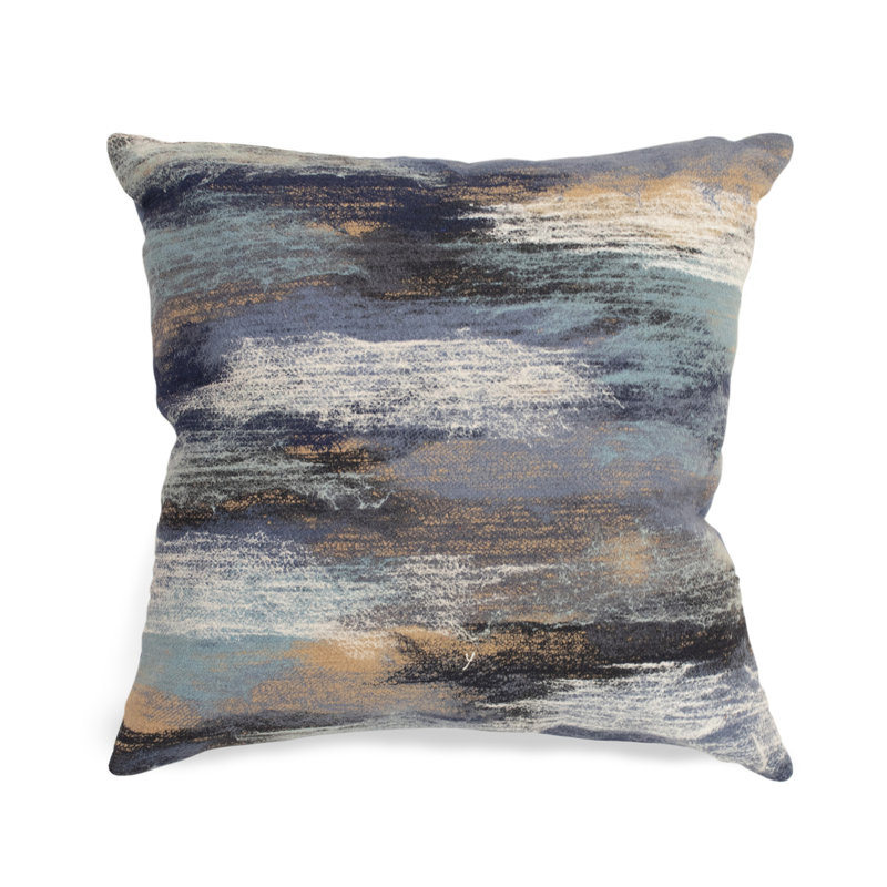 Marina Outdoor Pillow Cover & Insert, Aqua, 20" x 20"