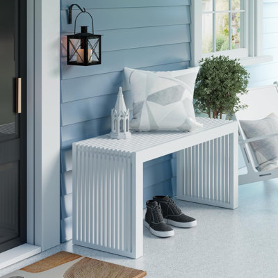 Bamboo Dining Bench, 35 Inch Farmhouse Decor Indoor Kitchen Table Bench, Entryway Shoe Rack Bench, Outdoor Bench, Solid Bamboo Benches For Living Room, Hallway, Bedroom, Bathroom