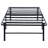 Foldable Black Twin Platform Bed, Durable And Space-Saving, Perfect For Guest Rooms And Small Living Spaces.