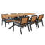 Ensemble de salle à manger moderne 7 pièces, 1 table et 6 chaises-2059999008