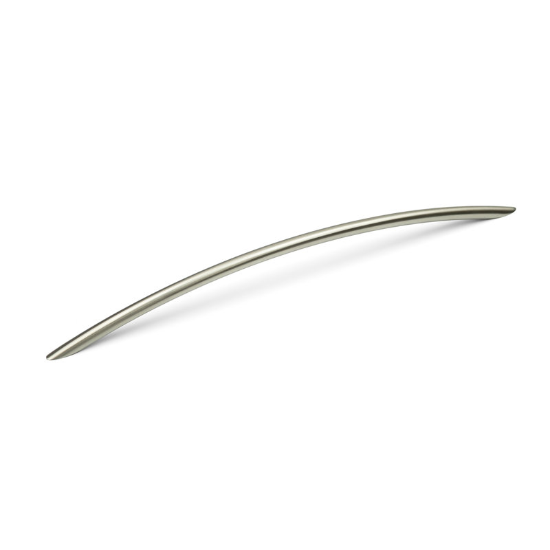 Brushed Nickel Slim Bow Cabinet Handles, 192mm Handle