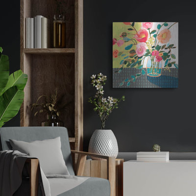  «Quirky Bouquet II» par Victoria Borges, art mural en métal, 36 po x 36 po