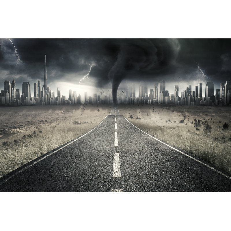 Amathyst Thunderstorm In Sky - Wrapped Canvas Print, 61cm H x 91cm W x 3.8cm D