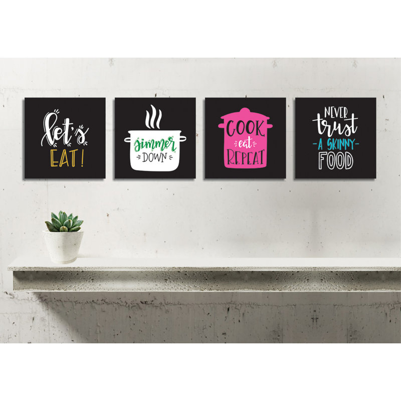 Superbe ensemble de peinture sur toile décorative (4 pièces), 12 x 12 pouces chacune | 60% coton / 40% polyester avec structure en bois robuste | Impression numérique vibrante pour le salon, la chambre à coucher et le bureau