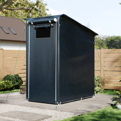 3 x 5ft Outdoor Garden Storage Shelter with Roll-Up Zipper Door
