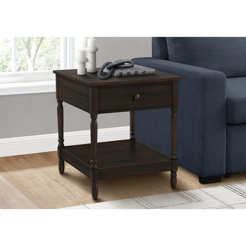 Table d'appoint, 2 niveaux, table de bout, table d'appoint, carré, table de chevet, chambre à coucher, lampe, traditionnel