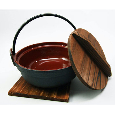Loon Peak® Dacio 0.53 Quarts Enameled Cast Iron Hot Pot