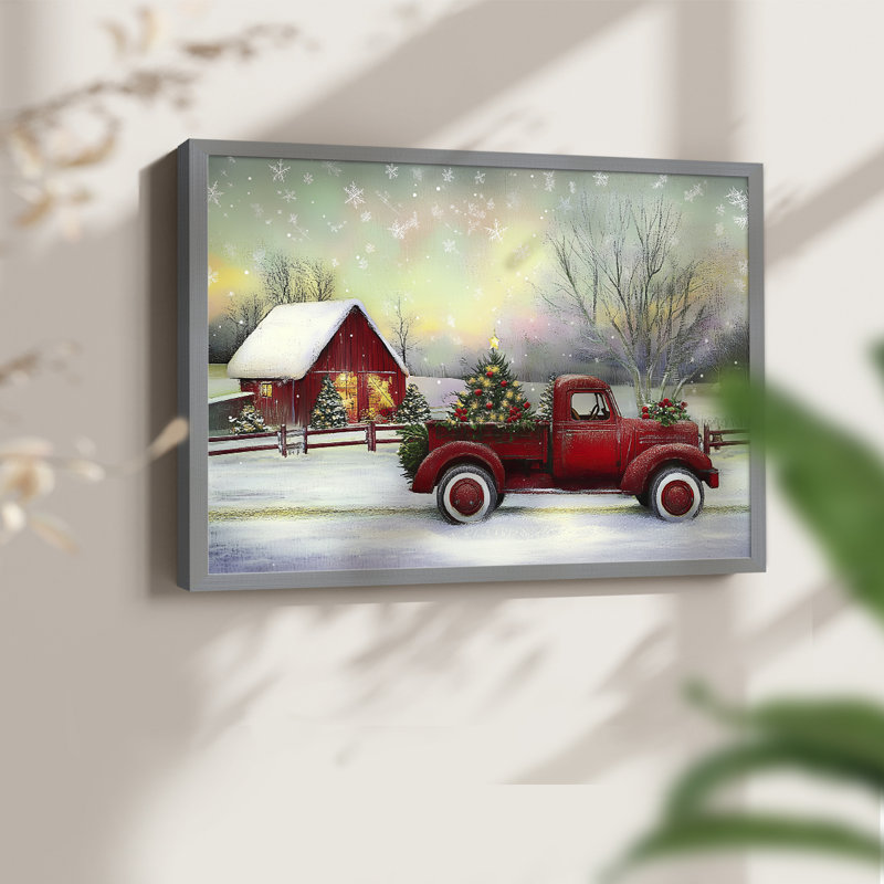 «Chirstmas Art» CCX-XII - Reproduction encadrée - Restickable, H 8 po x l 10 po, Gris