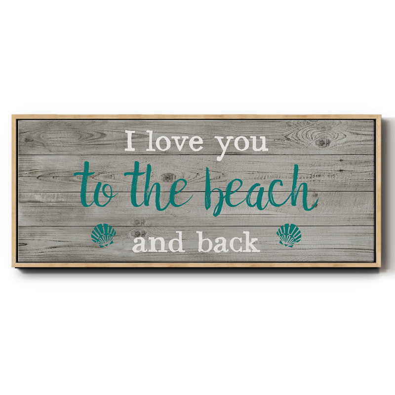 Beach and Back- Framed Canvas, 20" H x 50" W