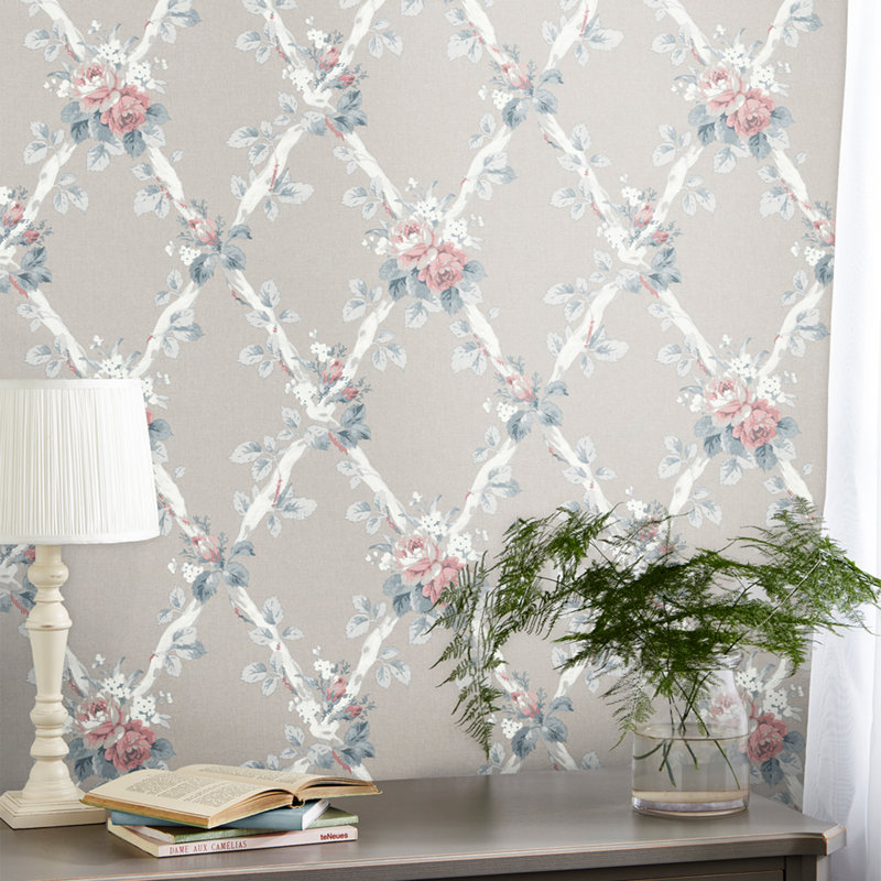 Laura Ashley, papier peint gris Elwyn Dove