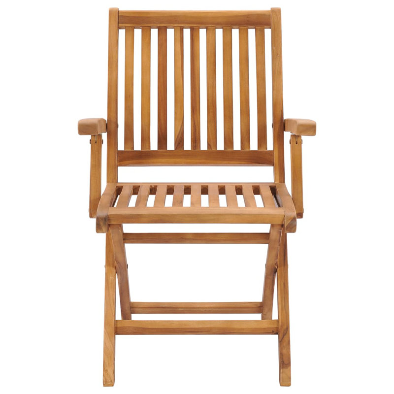 Chaises de patio pliantes en bois de teck massif