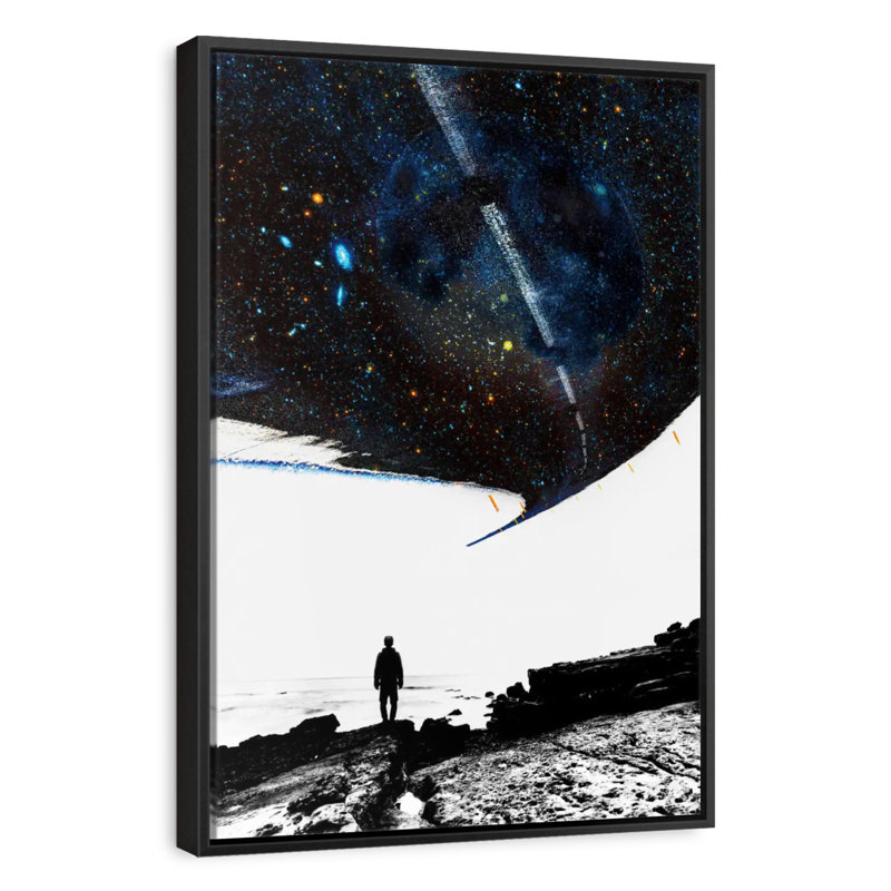La route la moins fréquentée, Cadre flottant noir, 17 po x 25 po
