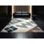 Tapis moelleux moelleux à motif de blocs d'inspiration mondiale Dahill - bleu marine-1735811737
