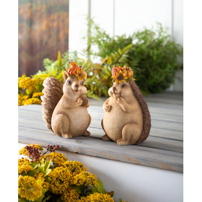 Ensemble de 2 statues de jardin