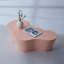 Table basse de 50 pouces en fibre de verre rose, style Mid-Century moderne, sans assemblage, durable et facile à nettoyer, esthétique de surface