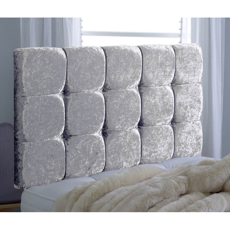 Estep Upholstered Headboard, Small Single (2'6), Silver