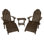 Mountain Bluff Adirondack Chair with Ottoman