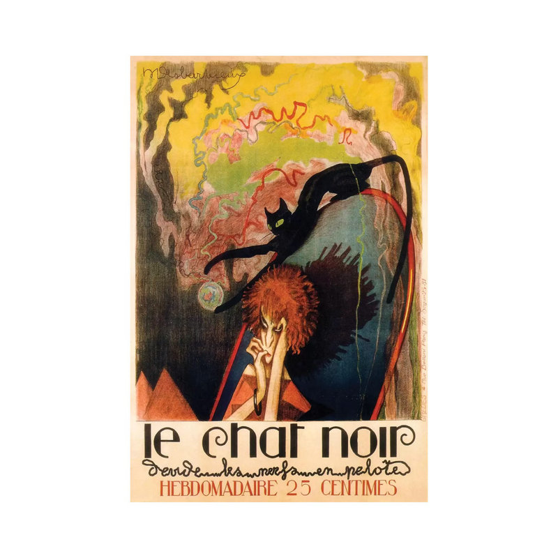 Le Chat Noir Hebdomadaire, 1922 by Henri Desbarbieux - Wrapped Canvas Print, 20.32 cm H x 30.48 cm W