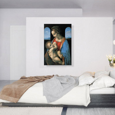 «Madonna Litta 1490» par Leonardo Da Vinci, reproduction d'art sur toile tendue