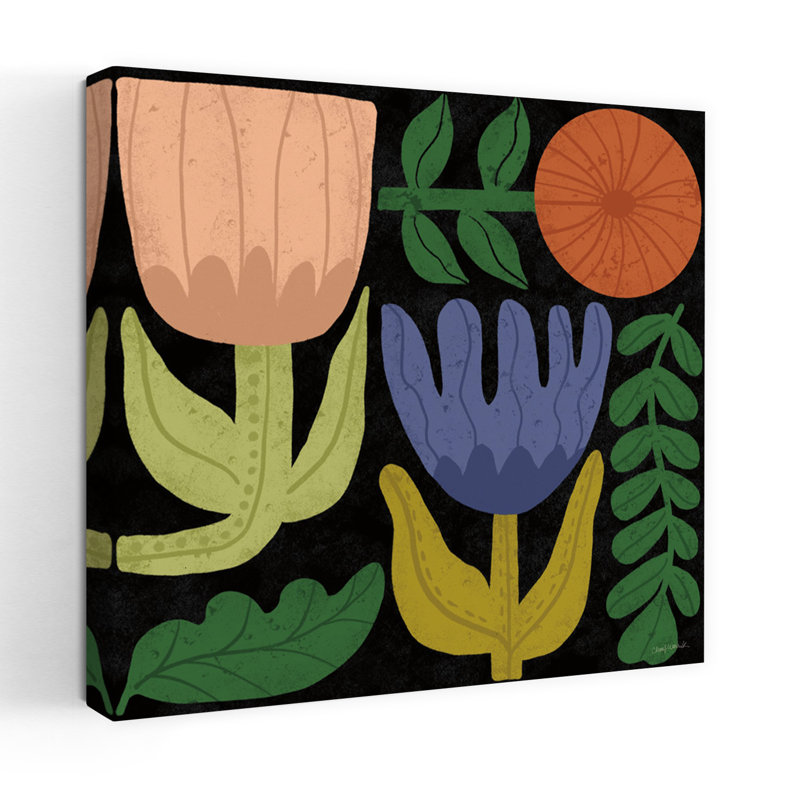 Art floral de paysage contemporain contemporain, H 48 po x l 48 po