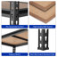 Étagère de rangement à 4 tablettes réglables en acier-1028754996