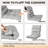 Outdoor Replacement Cushion Set Deep Seating High Back Seat / Back Cushions with Ties (Set of 2)-942211120