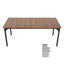 Table de salle à manger rectangulaire en bois 71 pouces pour 6 à 8 personnes (table seulement)