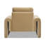 Fauteuil arqué 40 po, velours beige brun chameau performance