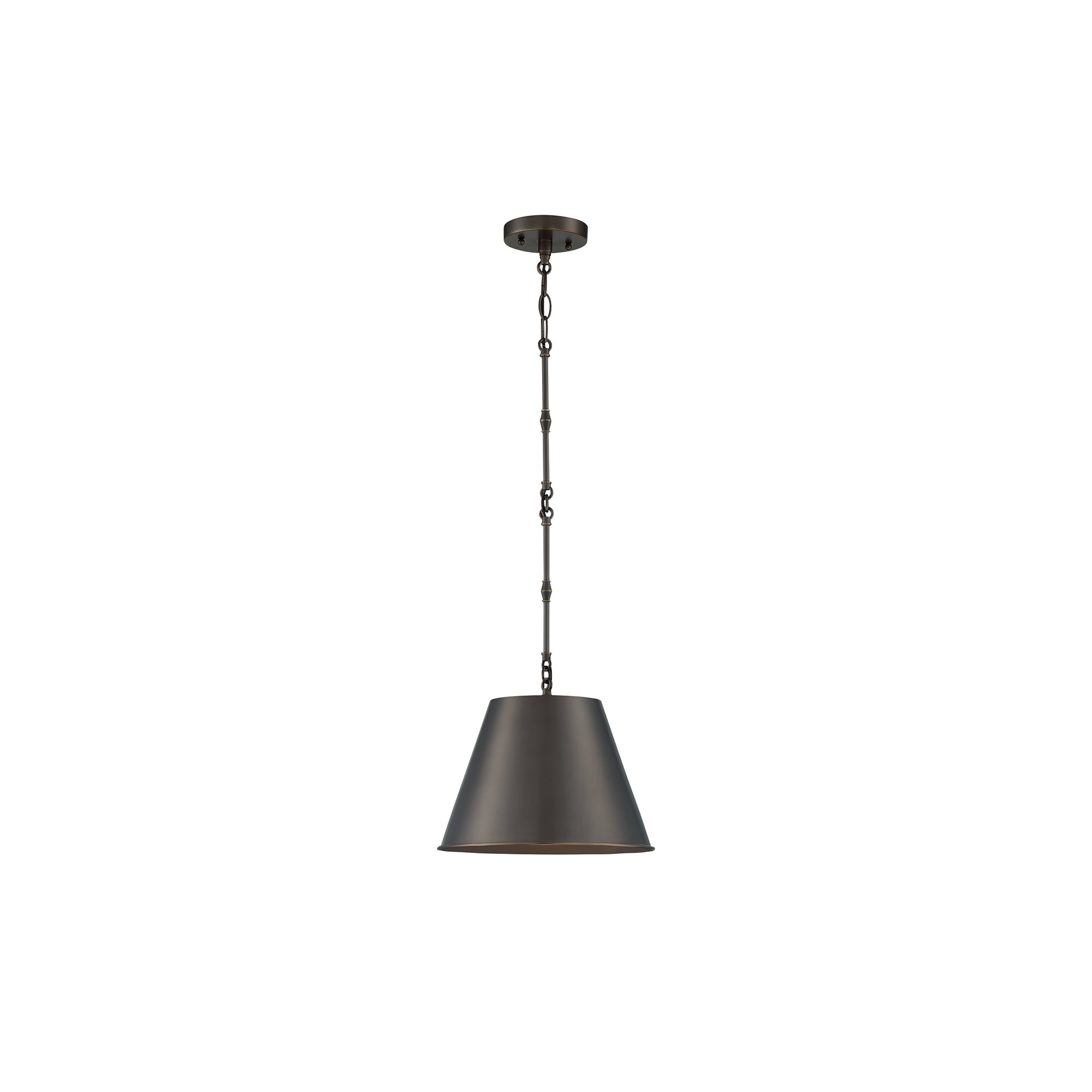 Presley Dimmable Pendant, 8.5" H x 12" W x 12" D, Old Bronze