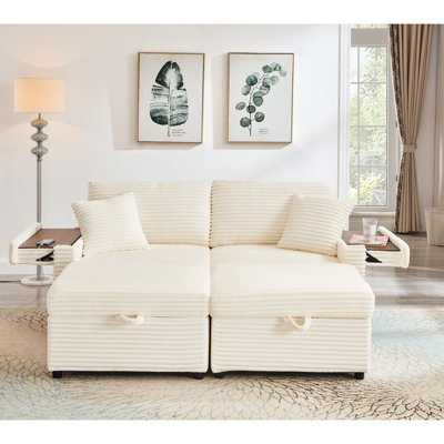 Super Soft Chaise Lounge With High - Quality Fabric, Deep Seat Cushions, And Filled Back Pillows For Superior Support Relaxation Oversized Multifunctional Storage Upholstered In Chenille Footrest