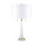 28" Moorestown Marble Table Lamp, White
