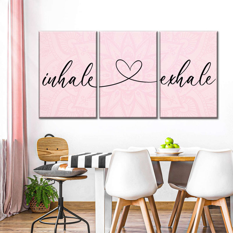 «Inhale Exhale Zen VI», reproduction sur toile, H 12 po x l 26 po x P 1 po
