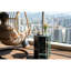 Table basse en marbre naturel, prisme hexagonal, finition polie brillante pour un style sophistiqué, 40 cm x 32 cm, luxueuse