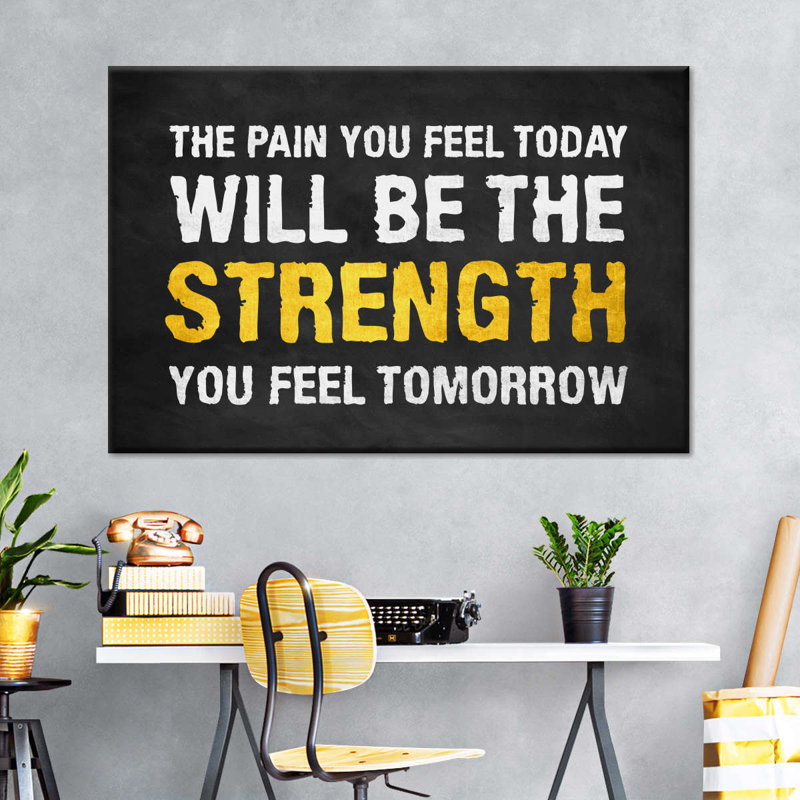 " Inspirational Gym Canvas Print ", 24" H x 36" W x 1.25" D