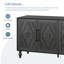 Armoire de rangement à poignée en métal avec porte fleur élégante en noir pour les espaces intérieurs élégants