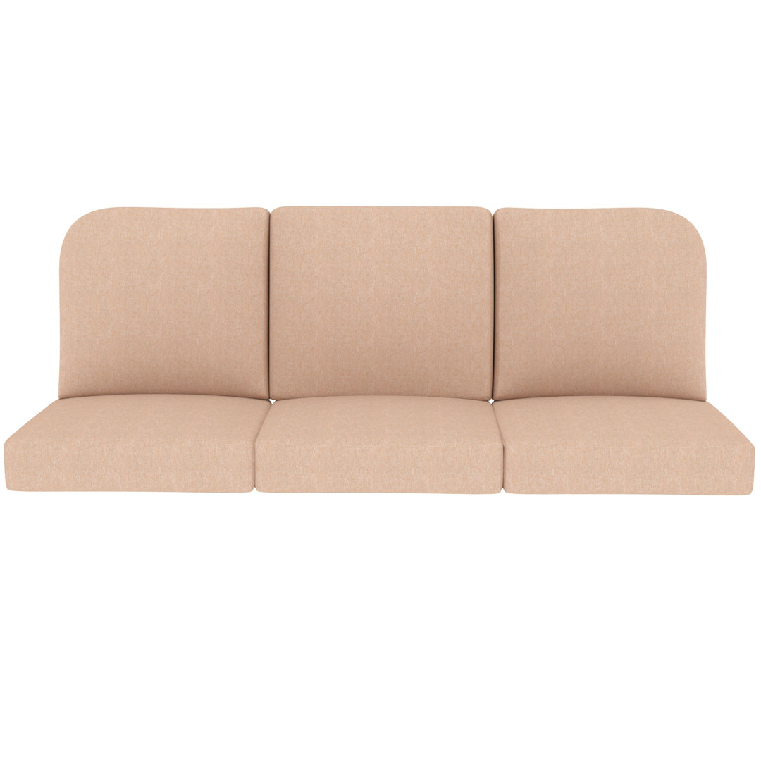 Outdoor 5" Deep Seat Replacement Cushion Set of 3, 22 x 24 Inch Patio Chair Cushions with Water-Repellent & UV-Resistant Olefin Cover, Eco-Friendly Se