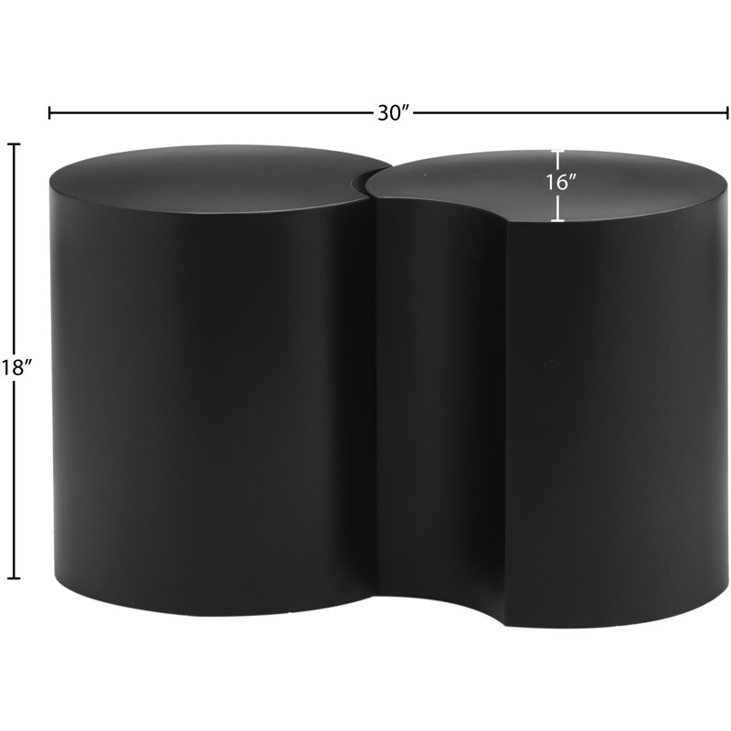 Ensemble de table de bout Ismah, Noir, H 18 po x l 30 po x P 16 po
