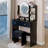 17" Round LED Mirror Vanity Table + Soft Cushion Stool Set-884002848