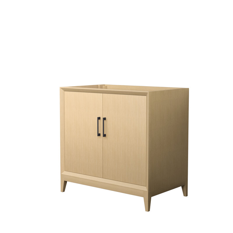 Janna 35.25" Freestanding Single Bathroom Vanity Base Only, Matte Black