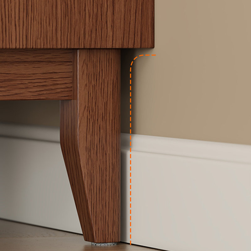 Rangement pour chaussures en bois massif brun noisette