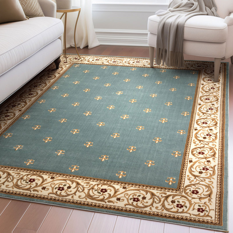 Tapis bleu pâle Charlton Home® Doykos, Rectangle 10 pi 11 po x 15 pi