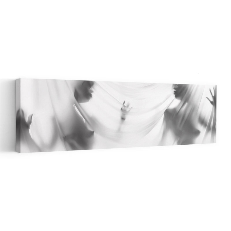 Art mural contemporain éthéré sensuel, H 12 po x l 36 po