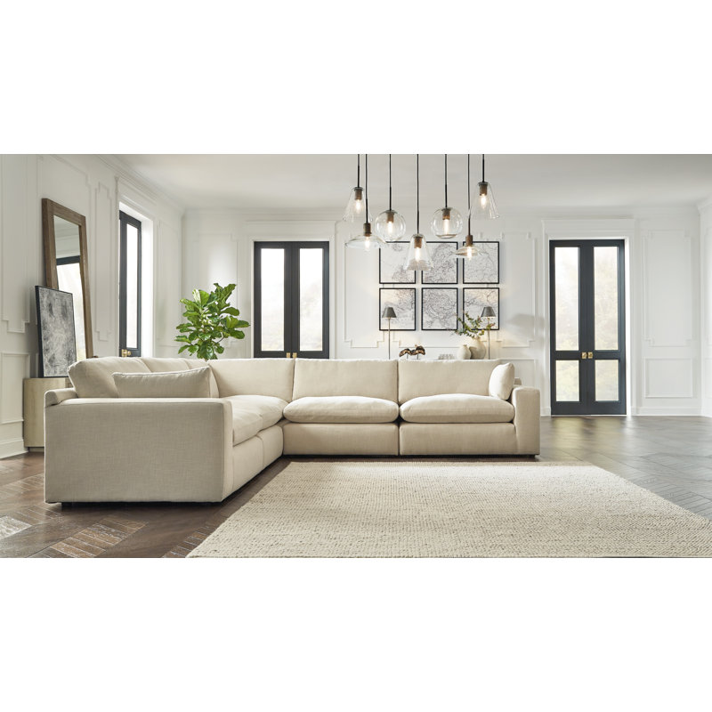 Canapé modulaire Elyza, Polyester beige