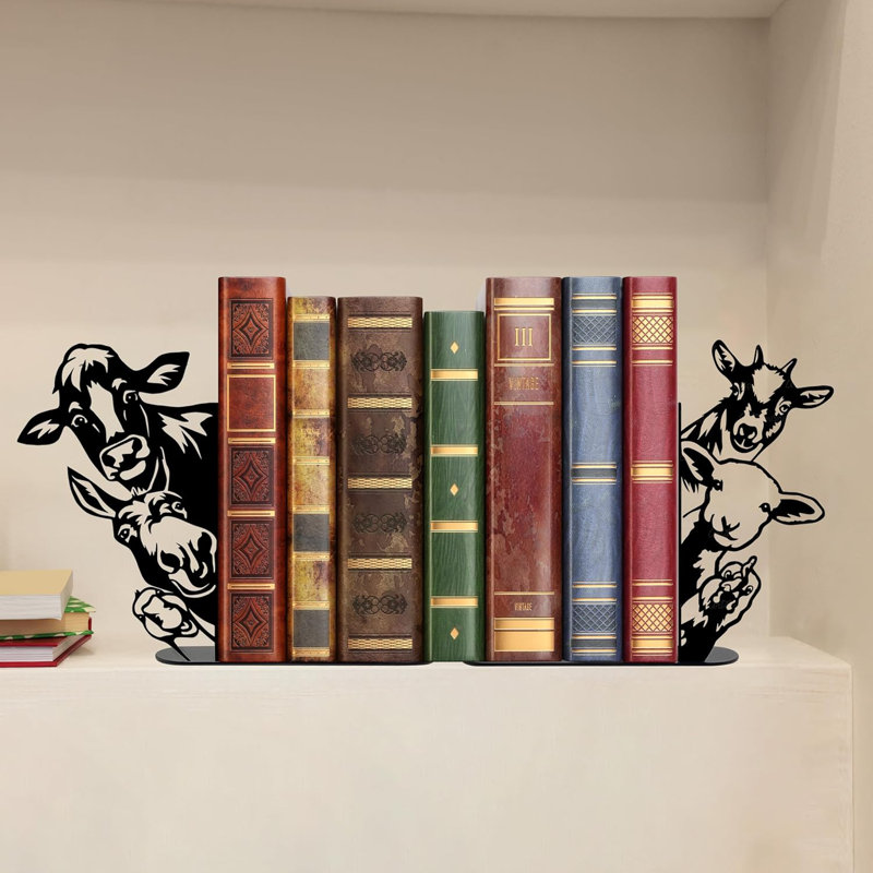 Unique Decorative Book Ends For Shelves, Cute Bookshelf Decor, Bookshelf Decorative Objects For Home Office Desk Bookshelf Decor