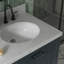 Meuble-lavabo double ovale à chevrons de 66 po avec comptoir en quartz Carrara blanc 1,5 po bleu minuit-311013217-311013247
